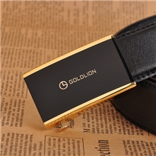 皮带自动扣牛皮真皮黑色纯铜扣头男士真皮商务正装