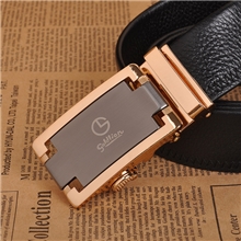 牛皮皮带真皮男士黑色头层牛皮自动扣腰带厂家直销定做