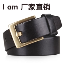 铜扣皮带腰带批发男式皮带时尚百搭针扣男士皮带/腰带男035