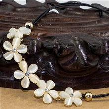 韩国饰品夸张花朵猫眼石波西米亚装饰挂件短款项链女锁骨链花