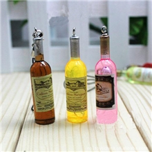 厂家小礼品风靡韩国啤酒仿真红酒瓶手机链酒瓶手机挂件批发
