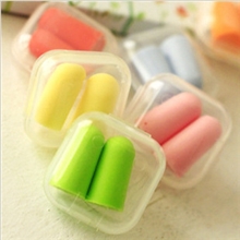 厂家直销多色可选方盒装隔音降噪睡觉防噪音海绵耳塞批发