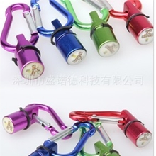 厂家直销BLINGBLING闪灯发光钥匙扣闪光登山扣发光吊坠闪灯