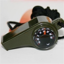 三合一指南针救生哨温度计救生哨户外口哨带挂绳多功能批发