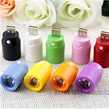 热销爆款USB灯头2W强光射灯移动电源便携灯头户外灯手电筒