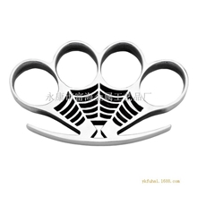 黑版纯钢拳套指虎混批防身护具用品铁四指批发