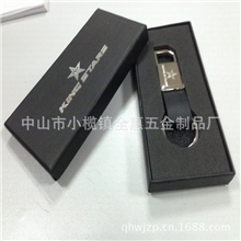 高档斜角金属皮革钥匙扣厂家直销批发零售