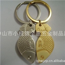 吉祥如意双鱼钥匙扣情侣中国元素双面匙圈(一对价)厂家订购