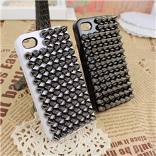 朋克风DIY定购街头潮流风满尖铆钉iphone4S手机壳iphone5
