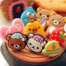 休闲熊手机防尘塞卡通可爱硅胶耳机孔塞苹果配件