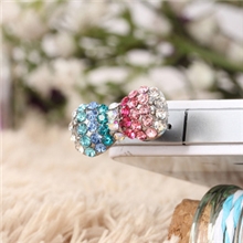 苹果iphone4sipad2蝴蝶结防尘塞镶钻可爱耳机孔塞