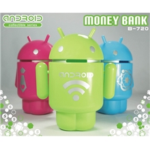 金运供应安卓硬胶储蓄存钱罐/批发三色储钱罐新货上市60个起批