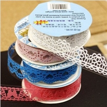 T210韩国文具批发超美透明蕾丝彩色胶带DIY装饰胶带大中小可选