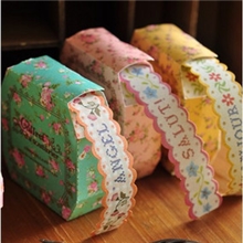 1A00日韩文具批发超美仿布料布料碎花精美盒装纸质胶带|贴纸