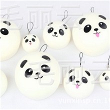 仿真面包挂件厂价直销(雌雄情侣熊猫小面包）解压发泄玩具