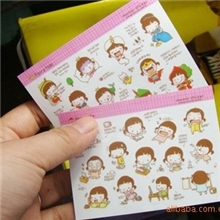 TZ006韩国文具可爱调皮小女孩迷你卡通日记本贴纸4g货源批发