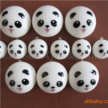 生产加工卡通熊猫头面包熊猫表情白馒头熊猫面包挂件大熊猫挂件