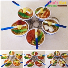 秒杀夜市摆地摊热卖仿真食物食品玩具钥匙扣链批发筷子面5款