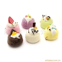 创意手机链挂件精品店地摊热卖韩版饰品批发仿真蛋糕泡芙6款