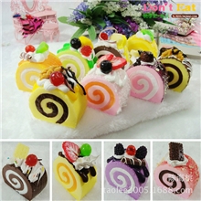 地摊夜市热卖玩具仿真食物食品模型仿真蛋糕手机挂件-蛋卷10款