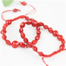 【情人节新货】相思豆5折暴跌聚人气饰品南国心形双心红豆手链