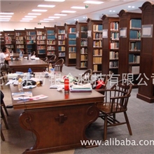古典式木护板书架图书馆书架钢制书架