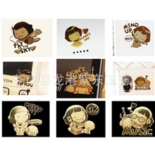 批发笔记本贴纸手机防辐射贴韩国24K手机贴手机真金贴