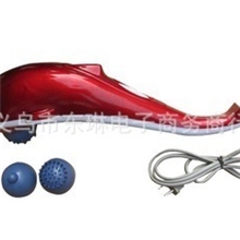 电手动按摩器批发震动按摩棒厂家按摩锤礼品海豚按摩捧三个头