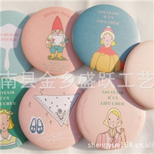 批发韩国LIVEWORK甜美可爱小镜子化妆镜随身镜小圆镜单面镜