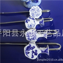 现货供应精美花瓶印刷书签,仿珐琅印刷书签,彩瓷书签,褔娃瓷书签.