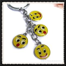 金属合金钥匙扣爆款钥匙扣QQ表情鬼脸多挂件钥匙扣小礼物