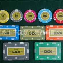 批量供应美国星款金属扑克骰子筹码