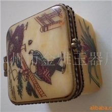 供应个人饰品手工雕刻首饰盒天然牛骨收藏饰品(图)