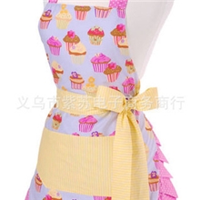 可爱蛋糕印花高档全棉易洗围裙送礼首选
