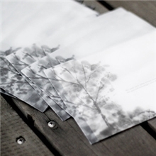 【复古硫酸纸信封】中国风信封明信片贺卡适用黑白水墨丹青款