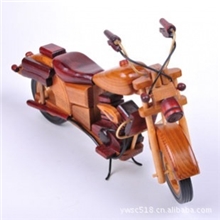 欧式现代创意实木摩托车模型摆件木制工艺装饰品摆设