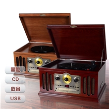 木质木制电唱机仿古复古留声机、黑胶唱机唱片机、家居装饰礼品
