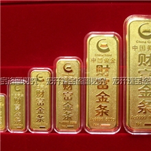 【加工定制】金行金店摆设纯铜材料金块金砖镀金财富金条-整套