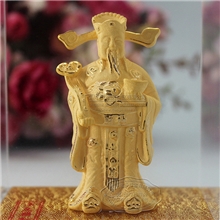 批发绒沙金财神招财进宝财神爷菩萨文财神摆件镀金如意财神