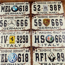 铁皮车牌酒吧装饰画金属装饰品铁皮画