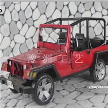 罗宾汉牧马人吉普车，铁皮吉普车模型，收藏品装饰品吉普车
