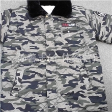 厂家直销迷彩保暖棉服黑毛立领男士棉衣