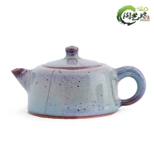 供应100%神垕镇钧瓷茶具收藏版标配茶具井栏壶（图）