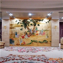酒店金箔画漆画大型壁画艺术屏风