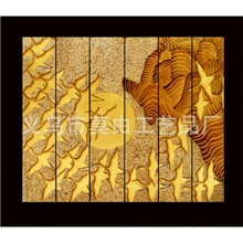 金箔屏风漆艺屏风装饰屏风定制中式欧式风格屏风