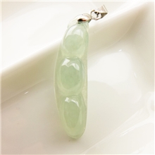 11.18大促天然缅甸翡翠玉石器A货冰种平安富贵四季豆吊坠子批发5