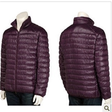 2013男款无帽立领轻薄型羽绒服超轻款AUNIQLO户外必备