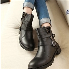 新款女装鞋中跟潮女鞋圆头女式甜美单鞋0918-1女式单鞋