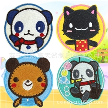 厂家直销卡通小动物系列补丁贴背胶刺绣布贴熨烫贴可定做