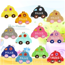 汽车造型绣花标卡通小车布贴12色电脑刺绣章可熨烫背胶刺绣贴